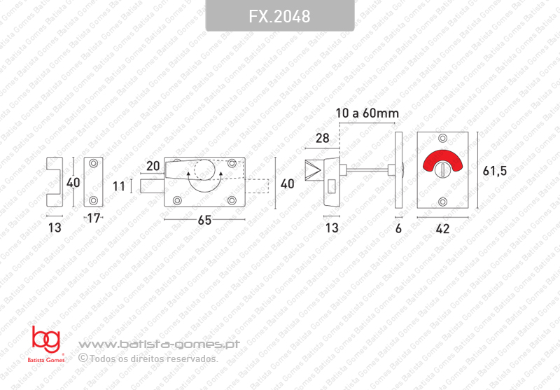 Fecho WC com indicador